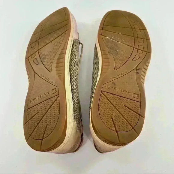 Sperry womens flats size 8.5 pink tan leather boat shoes preppy nautical - Picture 11 of 12